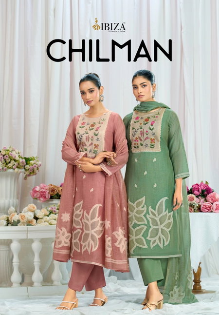 Chilman By Ibiza Lilen Cotton Designer Salwar Suits Wholesalers In Surat
